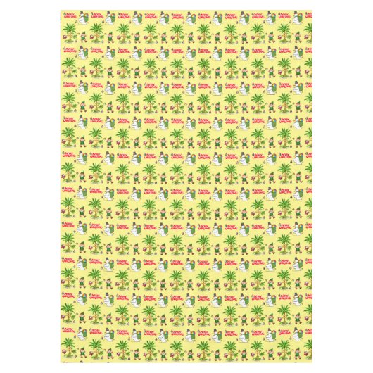 Kerstmis tafelkleed, Zomer Strand Santa Tafelkleed (Voorkant)