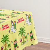Kerstmis tafelkleed, Zomer Strand Santa Tafelkleed (Voorbeeld)