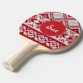 Kerstmis Tafeltennisbatje (Voorkant Gekanteld)