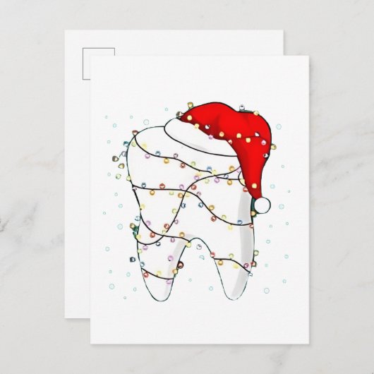 Kerstmis Tandarts grap Kerst Aankondigingskaart (Voorkant / Achterkant)