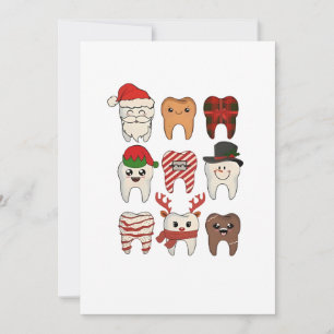 Kerstmis Tandarts Grappige Tandarts Vakantie Kaart