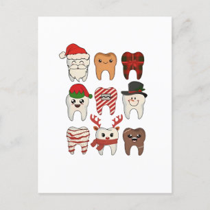 Kerstmis Tandarts Grappige Tandarts Vakantie Uitnodiging Briefkaart