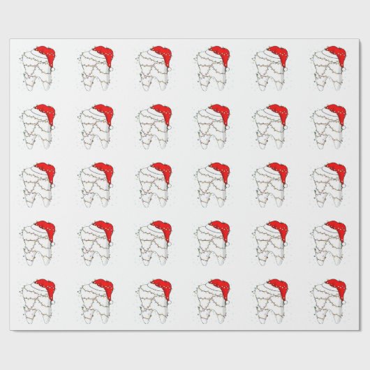 Kerstmis Tandarts Kerst Grappig Cadeaupapier (Vlak)