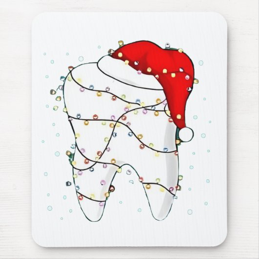 Kerstmis Tandarts Kerst Grappig  Muismat (Voorkant)