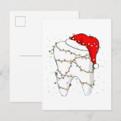 Kerstmis Tandarts Kerst Grappig Tandarts Aankondigingskaart (Voorkant / Achterkant)