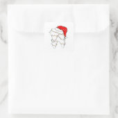 Kerstmis Tandarts Kerst Grappig Vierkante Sticker (Tas)