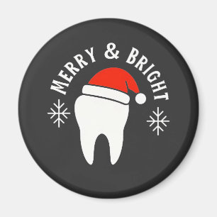 Kerstmis Tandarts Merry and Bright Dental  Magneet
