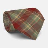 Kerstmis Tartan Baksteen Rood Groen ID1141A Stropdas (Opgerold)