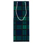 Kerstmis Tartan Clan Blackwatch check-toets Wijn Cadeautas (Achterkant)