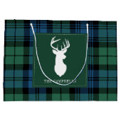 Kerstmis Tartan Clan Campbell Gepersonaliseerd Groot Cadeauzakje (Achterkant)