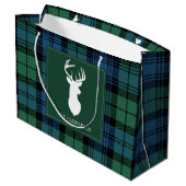 Kerstmis Tartan Clan Campbell Gepersonaliseerd Groot Cadeauzakje (Achterkant Gekanteld)