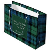 Kerstmis Tartan Clan Campbell Gepersonaliseerd Groot Cadeauzakje (Voorkant Gekanteld)