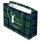 Kerstmis Tartan Clan Campbell Gepersonaliseerd Groot Cadeauzakje (Achterkant Gekanteld)