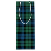Kerstmis Tartan Clan Campbell Green Blue Pset Wijn Cadeautas (Achterkant)