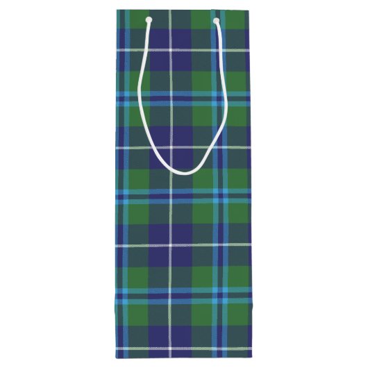 Kerstmis Tartan Clan Douglas Pset Check Wijn Cadeautas (Achterkant)