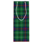 Kerstmis Tartan Clan Duncan Green Pset Check Wijn Cadeautas (Achterkant)