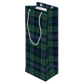 Kerstmis Tartan Clan Robertson Pset Check Wijn Cadeautas (Achterkant Gekanteld)
