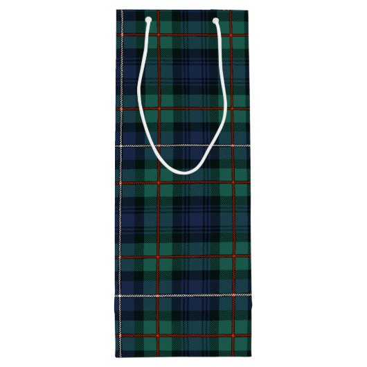Kerstmis Tartan Clan Robertson Pset Check Wijn Cadeautas (Achterkant)