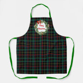 Kerstmis Tartan met Kerstkrans Schort (Voorkant)