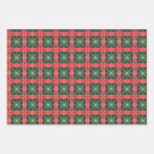 Kerstmis Tartan Patroon Inpakpapier Vel (Voorkant 3)