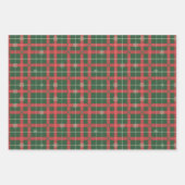 Kerstmis Tartan Patroon Inpakpapier Vel (Voorkant)