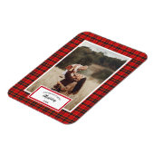 Kerstmis Tartan Plaid Familienaam Jaar Magneet (Linkerzijde)