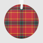 Kerstmis Tartan Plaid Familienaam Jaar Ornament (achterkant)