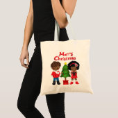 Kerstmis Tas met Afrikaanse Amerikaanse kinderen (Voorkant (product))