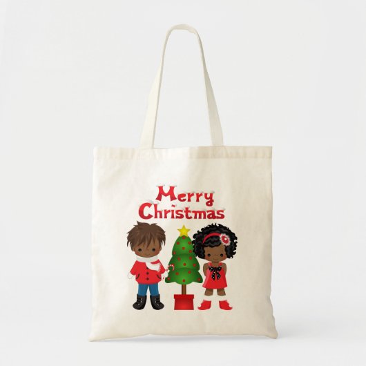 Kerstmis Tas met Afrikaanse Amerikaanse kinderen (Voorkant)