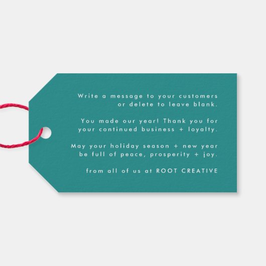 Kerstmis | Team Photo Merry en Bright Cadeaulabel (Achterkant Horizontaal)