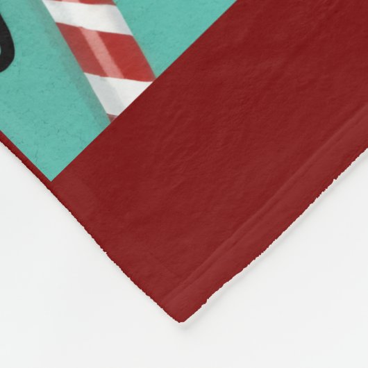 Kerstmis teckel fleece deken (Hoek)