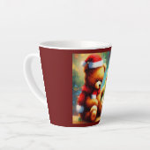 Kerstmis Teddy Bear 1 Latte Mok (Linkerhoek)