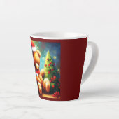 Kerstmis Teddy Bear 1 Latte Mok (Rechterhoek)