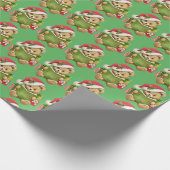 Kerstmis Teddy Bear Cadeaupapier (Hoek)