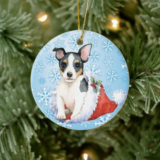 Kerstmis Teddy Roosevelt Terrier Keramisch Ornament (Boom)