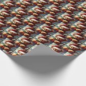 Kerstmis Teddybeer 2 Cadeaupapier (Hoek)