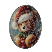 Kerstmis Teddybeer (2) Dartbord (Voorkant Links)