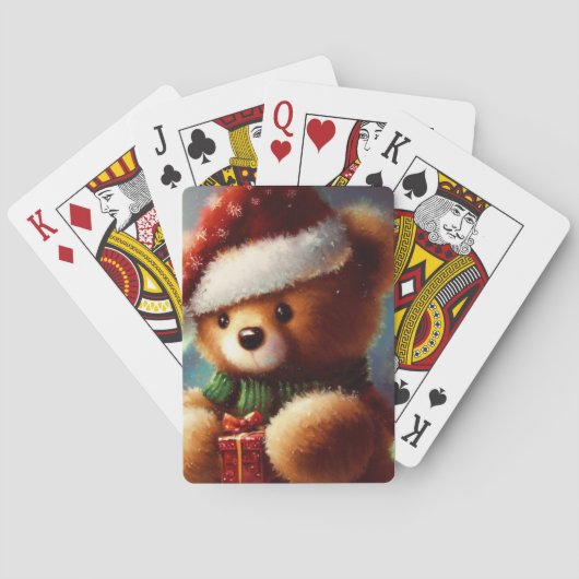 Kerstmis Teddybeer (2) Pokerkaarten (Achterkant)