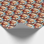 Kerstmis Teddybeer 4 Cadeaupapier (Hoek)