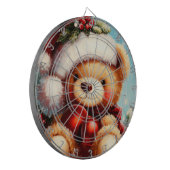 Kerstmis Teddybeer (4) Dartbord (Voorkant Links)