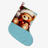 Kerstmis Teddybeer 4 Grote Kerstsok (Voorkant (Hangend))