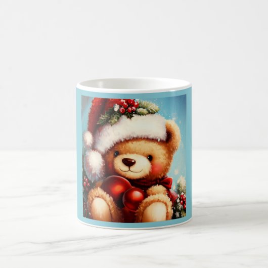 Kerstmis Teddybeer 4 Koffiemok (Center)