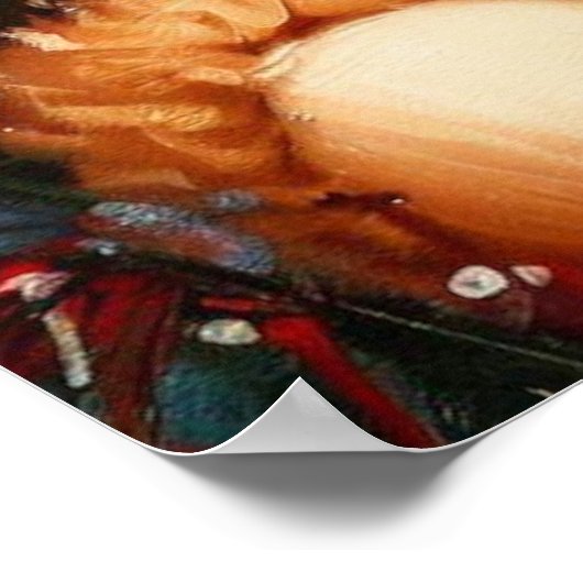 Kerstmis Teddybeer 4 Poster (Hoek)