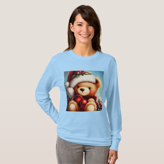 Kerstmis Teddybeer 4 T-shirt (Voorkant volledig)