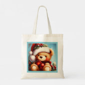 Kerstmis Teddybeer 4 Tote Bag (Achterkant)