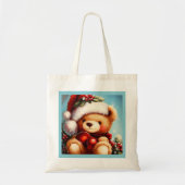 Kerstmis Teddybeer 4 Tote Bag (Voorkant)