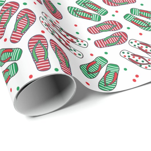 Kerstmis-Teenslippers Cadeaupapier (Rol Hoek)