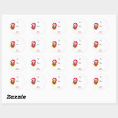 Kerstmis Tekenfilm Kip Ronde Sticker (Vel)