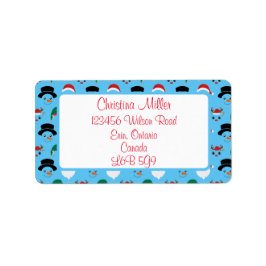 Kerstmis tekens adreslabel etiket