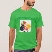 Kerstmis Tekst Cadeau Belletjes Koel T-shirt (Voorkant)